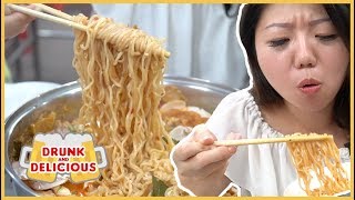 THAI STREET NOODLES in Bangkok, Thailand | GIANT Tom Yum Instant Noodles + Pad Thai After Dark