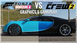 Forza Horizon 4 vs The Crew 2 | Bugatti Chiron Engine Sound, Gameplay & Graphics Comparison
