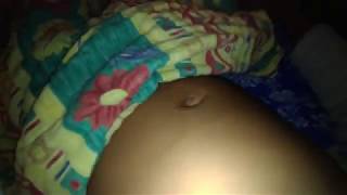 Bloated stomach  sloshing and bulging