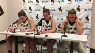 Wyoming's Natalie Baker, Marleah Campbell, Liv Roberts discuss UNLV win