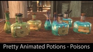 Skyrim mod spotlight 2016. Pretty Animated Potions - Poisons. [60FPS|1080p]