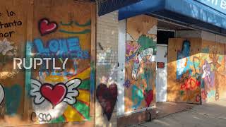 USA: Kenosha businesses boarded up 1 year after Jacob Blake's shooting