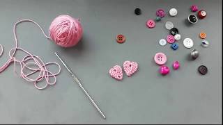 Вязаное сердечко.  Crochet Heart for Valentine's Day. Вязаные сердечки-валентинки