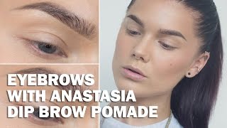 Eyebrows with Anastasia Dip Brow Pomade (with subs) - Linda Hallberg Makeup Tutorials