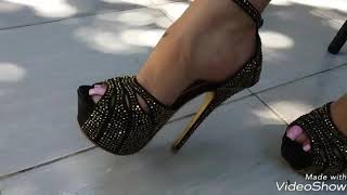 Sexy Feet Long Toes nails High Heels.