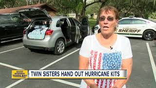 Twin sisters help retirees prep for a hurricane