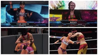 Cassie Ventura vs Bayley (WWE 2k18: Ryona Belly Punch Edition)
