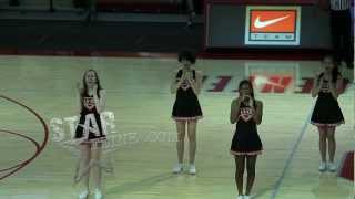 Paris Jackson shows off her new edgy hairstyle while cheerleading at a basketball game in LA