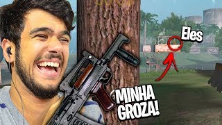 FREE FIRE!! ELES TENTARAM SE ESCONDER DA MINHA GROZA MAS...