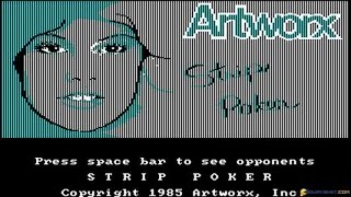 Strip Poker gameplay (PC Game, 1995)