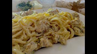 Espaguetis con POLLO y SALSA AL CURRY. Fáciles, rápidos y MUY JUGOSOS