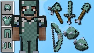 ARMADURA TROLL HECHO DE PECES NUEVA ARMADURA EN MINECRAFT | MODS PARA MINECRAFT