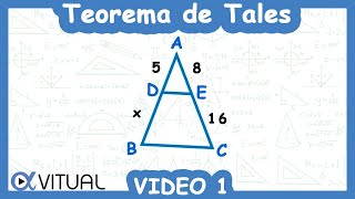 Teorema de Tales ejemplo 1 | Geometría y trigonometría - Vitual