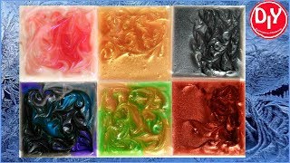 10 цветов металлического пигмента с эпоксидной смолой.