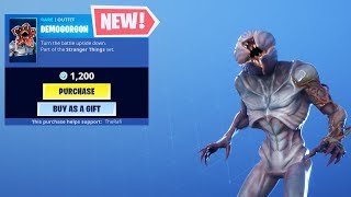 *New* Demogorgon In the Itemshop Fortnite (FortnitexStrangerThings)