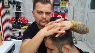 ASMR TURKISH BARBER MASSAGE Anil Cakmak (Back massage +Head massage +Hair wash +Facial massage)#47