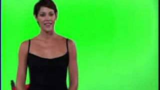 Hot girl in front of Greenscreen (chromakey)