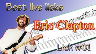 Eric Clapton - best live blues licks #01 (guitar-lesson)