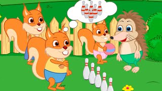 Famille d'Écureuil - Quilles à Pointes Animé 2021 en Français
