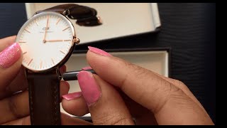 Daniel Wellington Classic Bristol Lady watch - Dark brown Rose Gold