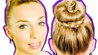 Очень красивый пучок/БЫСТРАЯ ВЕЧЕРНЯЯ причёска