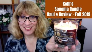 Kohl's Sonoma Candle Haul & Review - Fall 2019