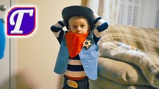 Халовин в Америке ч. 3 – Рыцарь и Cowboy Максим Собирает и Раздаёт Конфеты VLOG влог для детей