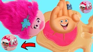 What's inside TROLLS Poppy The Emoji Movie Slime Jelly Belly Brain