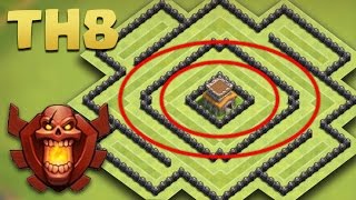 Town Hall 8 Best TROPHY Base - AnTi 2 Star [TH8 TROLL Pushing] The Circle 2016 + Replays