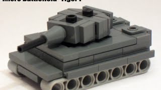 micro tank tiger lego инструкция Lego WW2 Mini WW2 Tiger Tank build out of Lego ® bricks