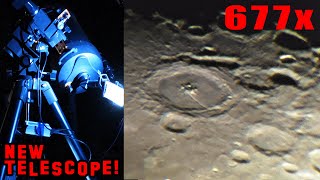 ЛУНА ▶ СУПЕР УВЕЛИЧЕНИЕ 677Х ! Новый телескоп Celestron c8 диаметром 200 мм