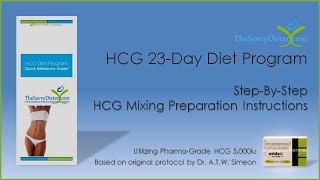 HCG 23-Day Diet Program | HCG 5000iu Mixing Preparation Instructions