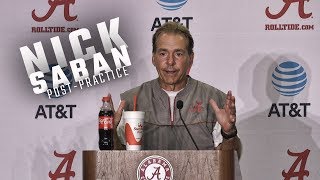 Watch Nick Saban address the media following fall practice.