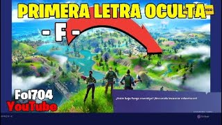 Fortnite LETRA OCULTA - F - pantalla de carga MUNDO NUEVO