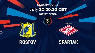 FC Rostov vs Spartak, Matchweek 2 | Russian Premier Liga