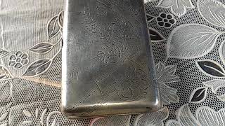 Портсигар Серебро. Редкий