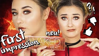 FIRST IMPRESSION ??| Urban Decay NAKED HEAT Palette im LIVE TEST! + MAKEUP TUTORIAL | Sara Isabel