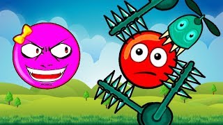 Red ball для детей - Розовый шарик девочка Идет домой! Красный шар Помогает!