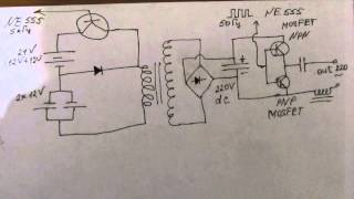 Инвертер 12/220V в стиле Tesla switch на ШИМах NE555
