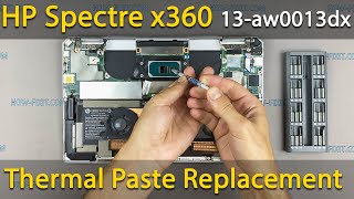 HP Spectre x360 13-aw0013dx Disassembly, fan cleaning and thermal paste replacement