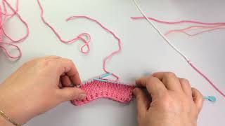 Незаметный и неразрываемый узел / Вязание спицами / How to Join Two Yarns with invisible Knot