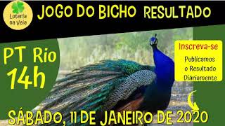 PT RJ 14 Horas Resultado do Jogo do Bicho de hoje sábado 11 de janeiro de 2020