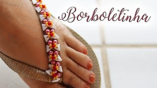 Chinelo decorado: Havaianas com pérolas e cascalho (DIRETO NA TIRA!!!)