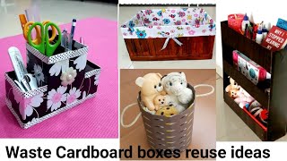 4 COOL CARDBOARD BOX REUSE IDEAS TO ORGANIZE YOUR HOME /4 COOL DIYs you can make with#cardboard box