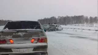 Авария, Трасса Кемерово - Новокузнецк в 13.00 дня.