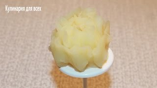 как сделать цветы из крема (картофельного пюре)