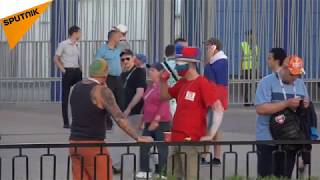 Fans arrive to Volgograd stadium ahead of Tunisia vs England