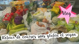 VLOG FAMILLE 186  | GROCERY HAUL RETOUR DE COURSES VEGAN ET SANS GLUTEN !!! ♥