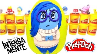 Huevo Sorpresa Gigante de Tristeza de Intensamente en Español Plastilina Play Doh