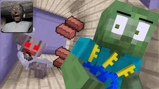 GRANNY HORROR GAME CHALLENGE PART 2 - Minecraft Animation